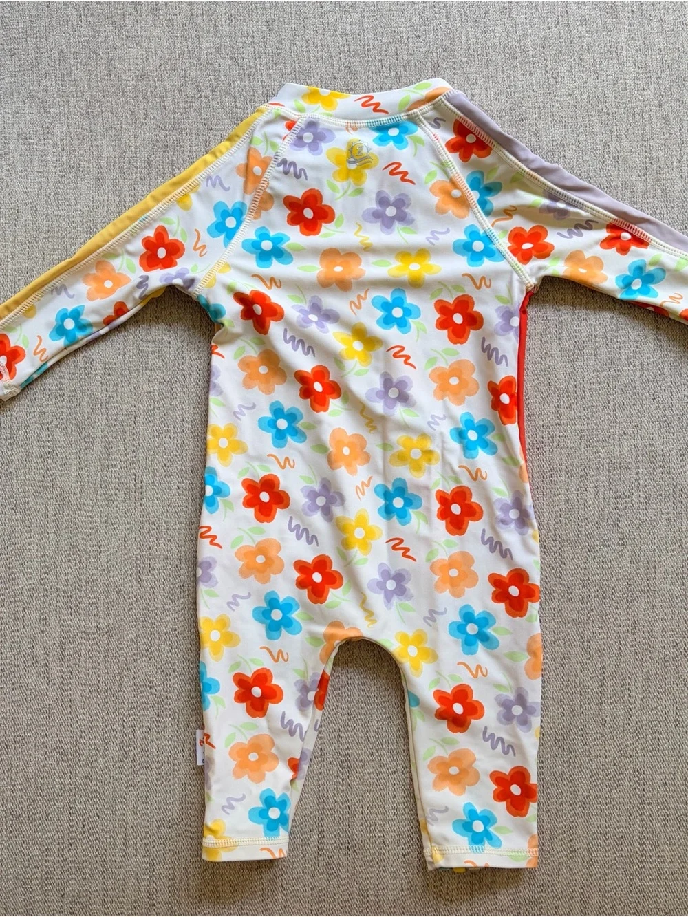 Toddler Floral Zip-One Piece Rashguard - Multicolor